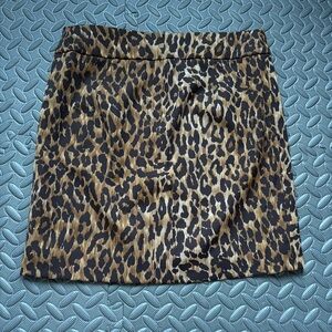 Leopard Print Women's Low Waist Skirt Size 02